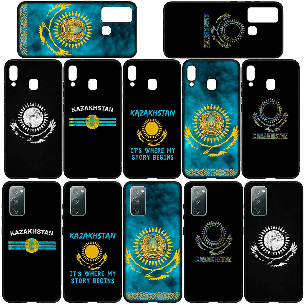 Чехол для iPhone 16 15 Xiaomi Redmi Note 14 13 12 11 Pro Max X 8 9 16e Samsung Galaxy S25 S24 S23 Moto G85 14C OPPO Huawei Казахстан Флаг телефон чехол