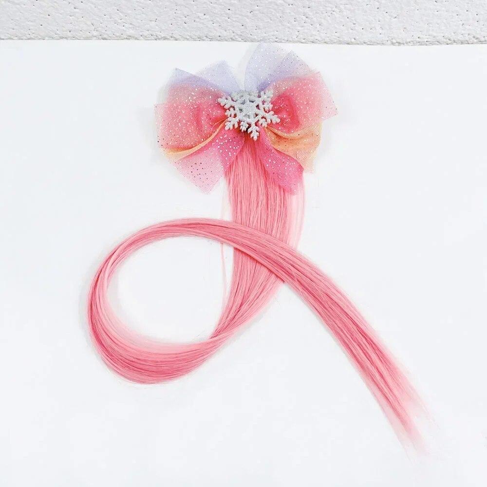Korean Fashion Children's Girl Bowknot Braided Hair Rope Gradient Headdress Girl Hair Accessories