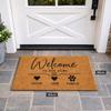 Names Doormat Personalized Coir Look Mat Family Pet Warm Welcome Rug Non Slip Front Door Entrance Carpet Outdoor Decor