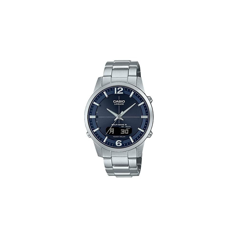 Мужские часы Casio Lineage LCW-M170D-2AJF с солнечной батареей и радиосинхронизацией Серебристые