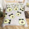 Avocado Bedding Set Full Queen Galaxy Comforter Cover for Kids Teen,Kawaii Fruit Duvet Cover Cartoon Tropical Food Bedroom Decor