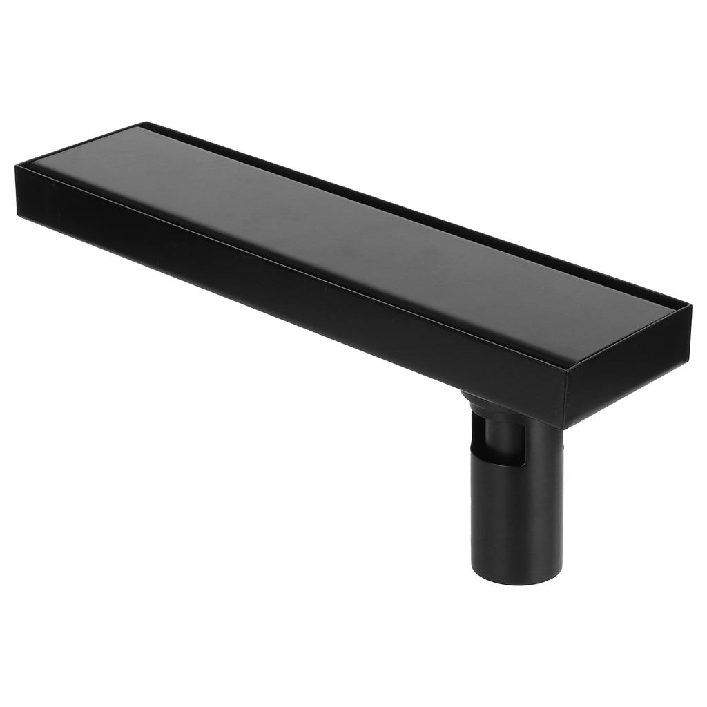 Слив для пола, 30 см, линейный скрытый слив для пола из нержавеющей стали 304, матовый черный со съемной крышкой