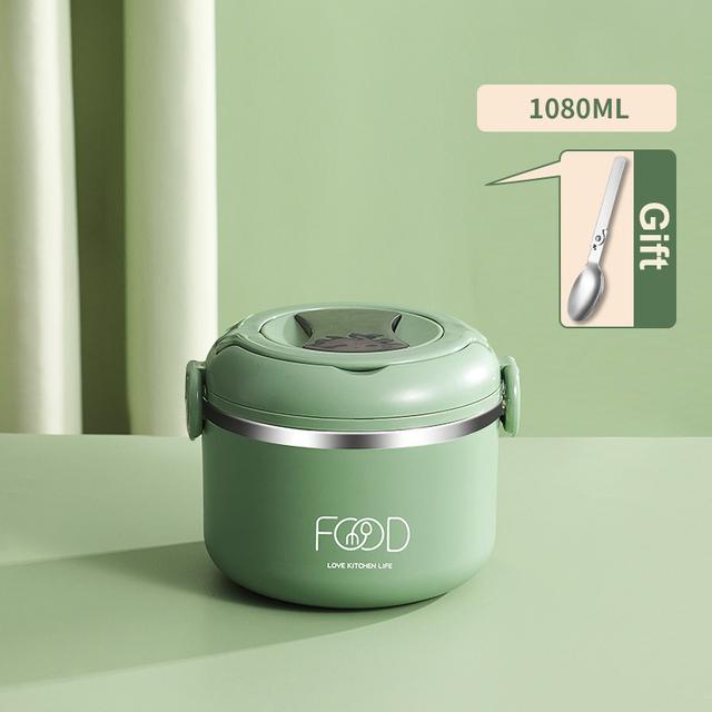 Портативный ланч-бокс из нержавеющей стали, детский школьный офисный многослойный термобокс Bento, студенческий большой вместительный контейнер для хранения еды