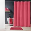 Rideau de douche - Dotty - Framboise - 180 x 200 cm - 100% Polyester - Oeillets clipsables