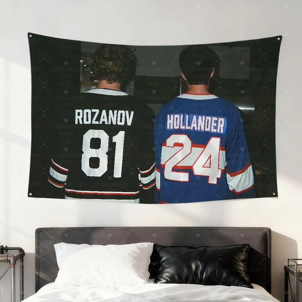 Heated Rivalry Hockey Ilya Heated Rivalry Humorou Flag Tapestry Bedroom Restaurant Bar Wall Decor Party Wall Cloth Tapestry