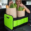 Car Interior Accessories Trunk Organizer, Partitioned Compartments Design, Durable Waterproof Oxford Cloth Storage Box Cargo Container for Vehicle And