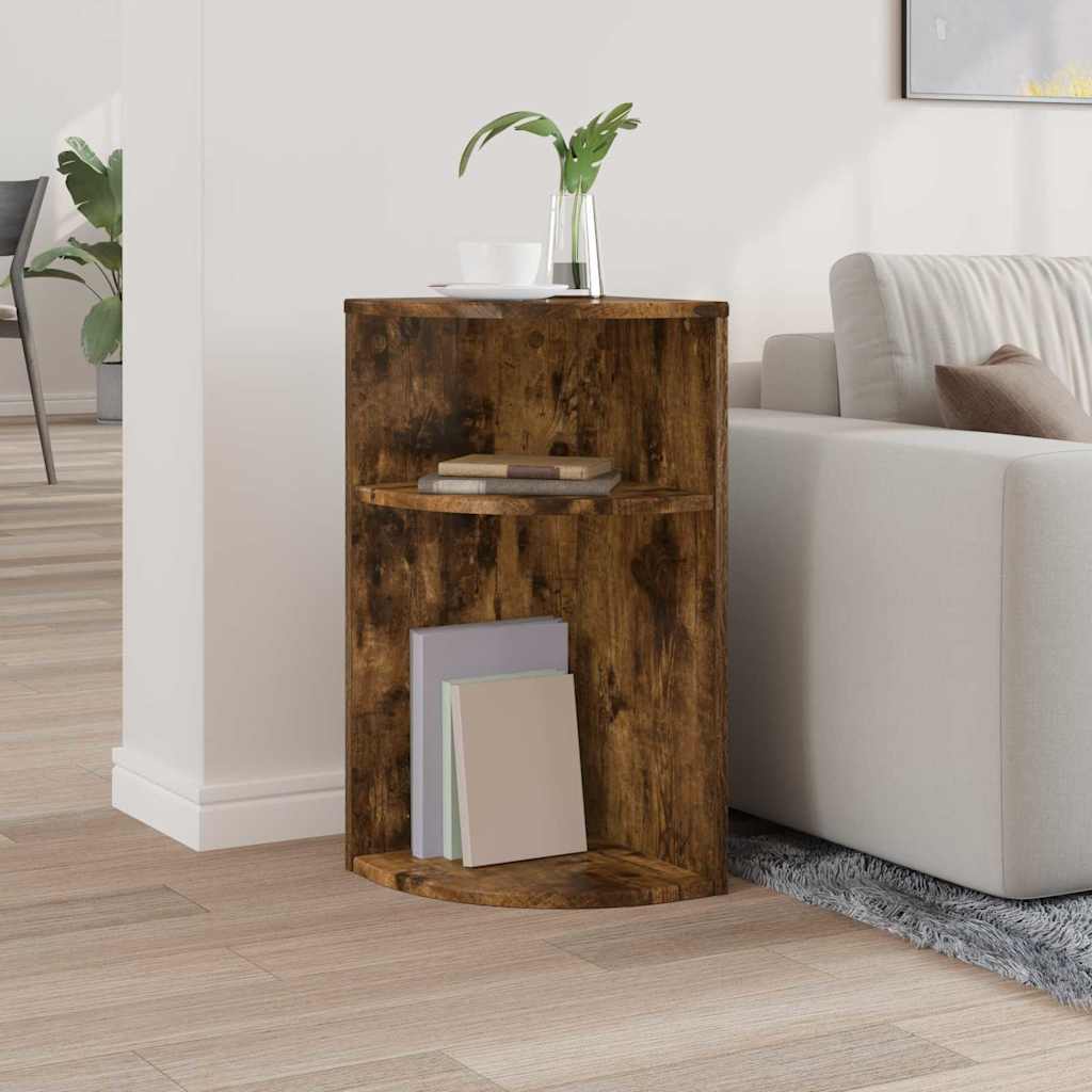 Side Table Smoked Oak 29.6 x 29.6 x 60 cm