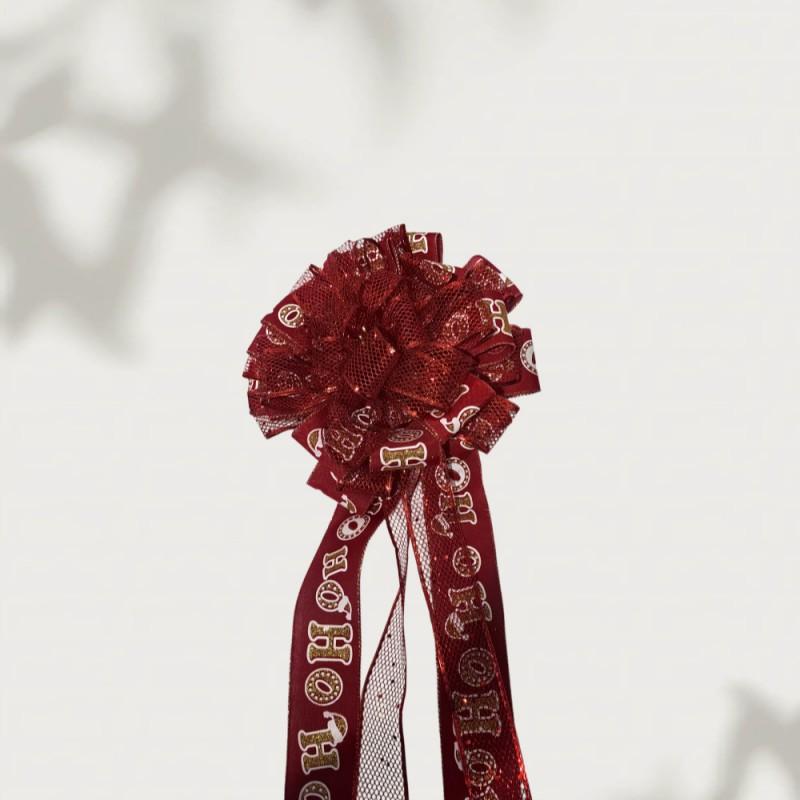 Christmas Velvet Ribbon Bow Ornaments Window Wall Tree Decorations Gift Box