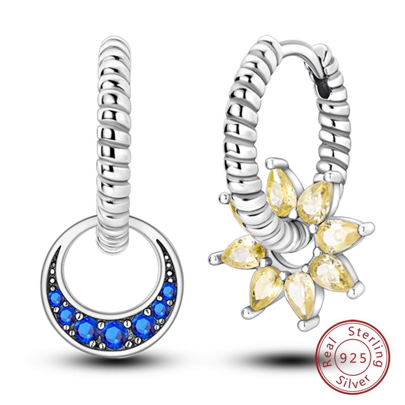 Серьги-кольца из стерлингового серебра 925 пробы с кристаллами Starlight, круглые серьги-кольца "Змеиная кость" для женщин, модные ювелирные изделия, подарок на день рождения