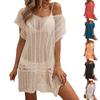 Women's Swimsuit Cover Up V-neck Loose Casual Knit Dress Beach Dress