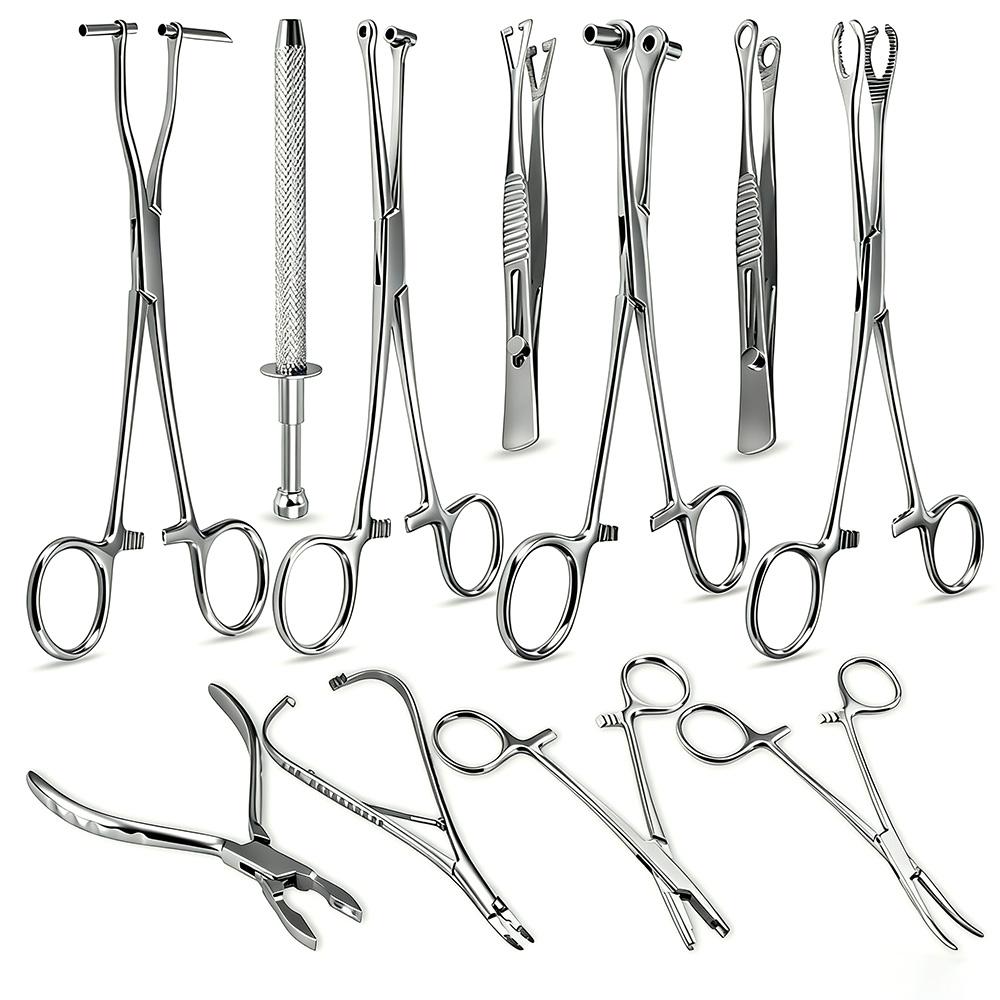 1pc 316L Stainless Steel Piercing Forceps Clamps Pliers for Nose Ear Belly Navel Lip Professional Body Piercing Supplies Tool