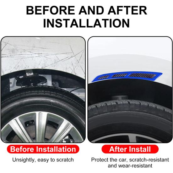 1 Pair Car Anti-collision Warning Fender Protector Adhesive Self Car Fender Wheel Eyebrow Guard Vehicle
