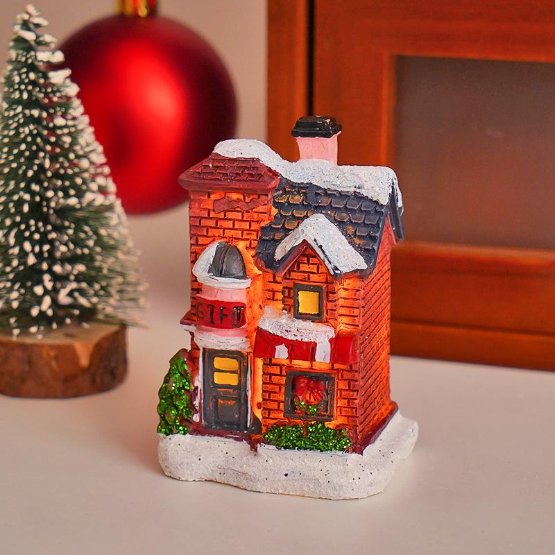 Christmas Decorative Micro-landscape Illuminated Cabin Party Atmosphere Decorative Gifts