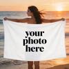 Персонализированное пляжное полотенце Своя фотография, имя/логотип/слово Большое полотенце из микрофибры Свадебный подарок на вечеринку Для пляжа, плавания, ванны