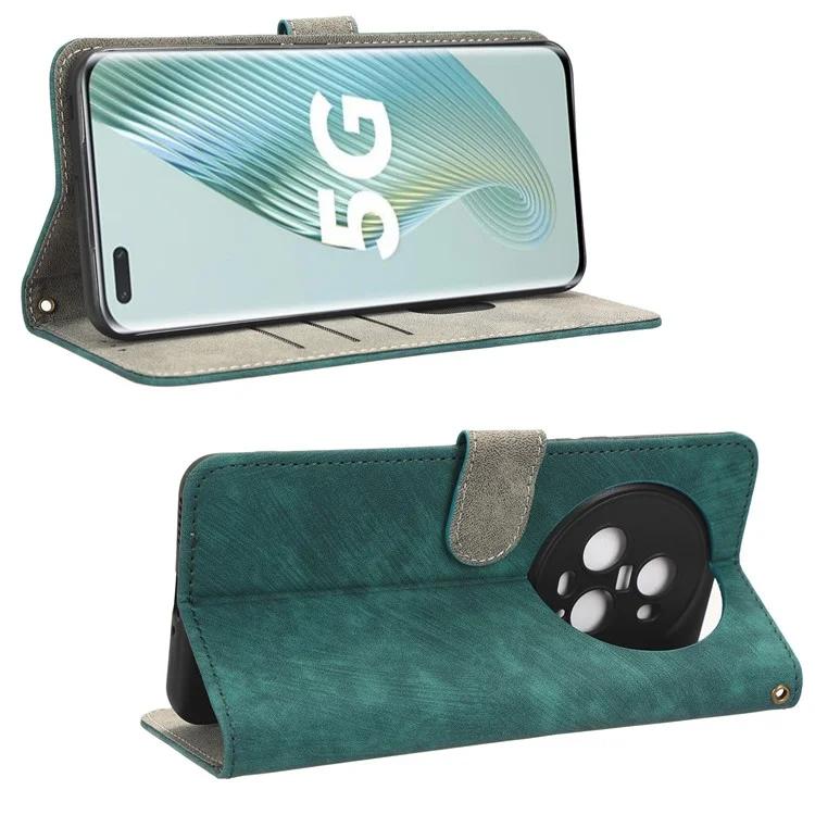 For Honor Magic5 Pro Phone Wallet Case RFID Blocking PU Leather Stand Phone Cover with Strap