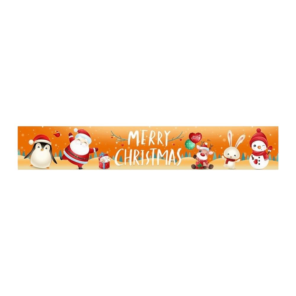Atmosphere Santa Claus Christmas Banner Festive Ornament Navidad Noel Xmas Hanging Flag Snowman Christmas Decoration Outdoor
