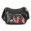 Stylish Elephant Print Crossbody Bag - Adjustable Strap, Water-Resistant, Multi Pockets