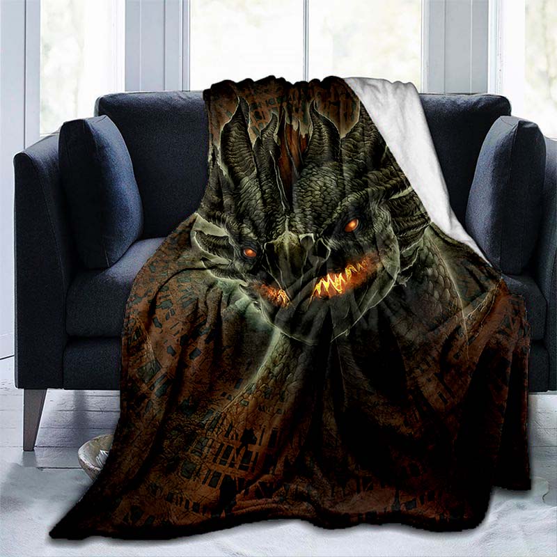 Пледы с тигром и драконом для дивана, дивана, походные одеяла, фланелевые одеяла с восточным драконом, покрывало для детей и взрослых