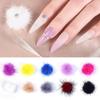 5 шт., пушистые украшения для ногтей, магнитный съемный помпон для дизайна ногтей, очаровательный плюшевый шарик для 10 цветов, плюшевый шарик для ногтей
