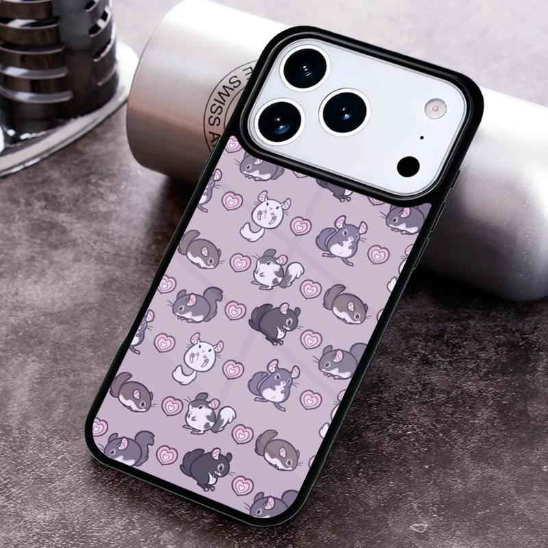 Cute Cartoon Chinchilla Phone Case For iPhone 17 16 15 14 13 12 11 Pro Max Plus 17Air Soft Silicone Cover