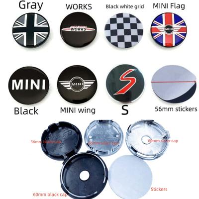 4 шт. 56 мм Колпачки ступицы колеса автомобиля Значки Чехлы для MINI Works S One Countryman F54 F55 F56 F57 F60 Эмблема колеса Аксессуары