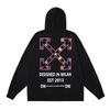 1232 Off-White 2026 Autumn/Winter New OW Star Arrow Pattern Men's and Women's Zipper Hoodie