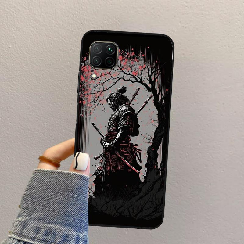Japan Ninja Samurai Red Sun For Huawei Nova Y70 Y90 Y60 Y73 Y72 Y61 Y91 12s 12i 11i 8i 9 10 SE P40 Lite P60 P30 Pro Case