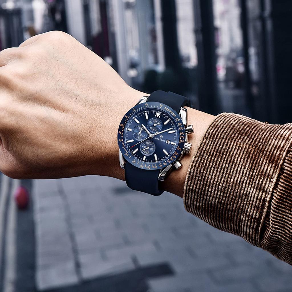 AKNIGHT Часы водонепроницаемые 3ATM аналоговые часы Chiminimalist классические наручные часы мужские мужские хронограф, мужские, мужские часы,