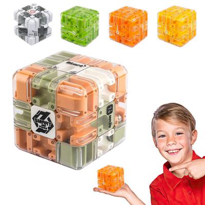 1/2 шт. 3D Головоломка Лабиринт Куб Головоломка 3x3 Лабиринт с перекатывающимся шариком Снятие стресса Тренировка логического мышления Ручной лабиринт с бусинами Обучающая игрушка