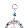 Blessing Ornament Car Pendant Hanging Ornament Evil Eye Horseshoe with Elephant Navy Blue