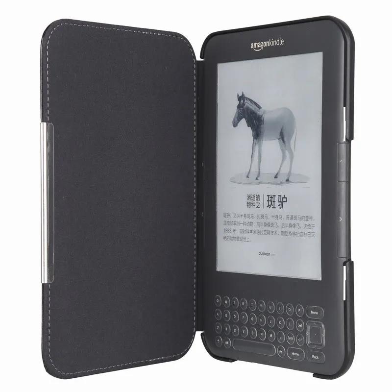 Чехол для Kindle 3 Keyboard Wi-Fi / 3G (D00901) 6" Тонкая обложка-книжка из ПУ-кожи для Kindle 3-го поколения Funda