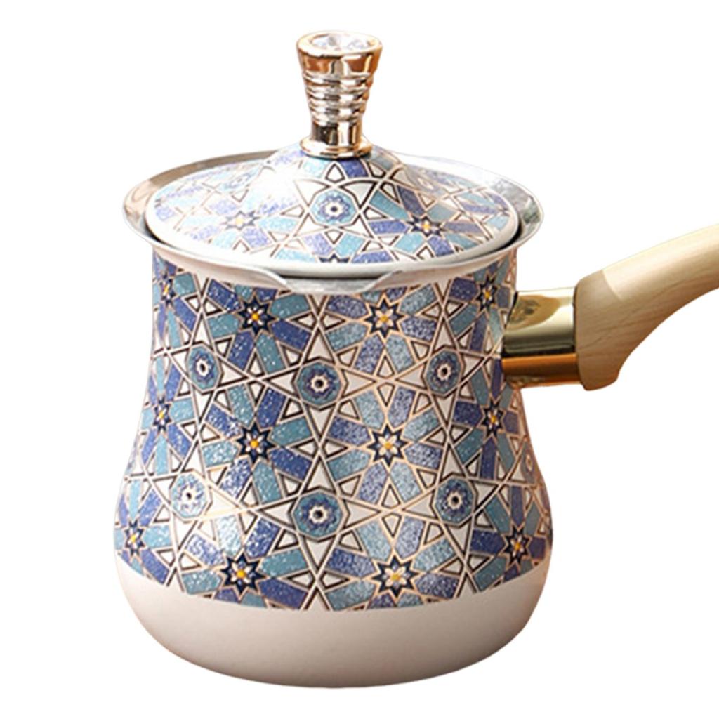 Coffee Pot Butter Warmer Jug Camping W Anti Overflow Spout with Lid Maker