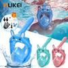 OLIKEI Full Face Children's Snorkeling Masks Cartoon Swimming Diving Mask for Kids Anti-Fog Leakproof Underwater Goggles Safe Breathing