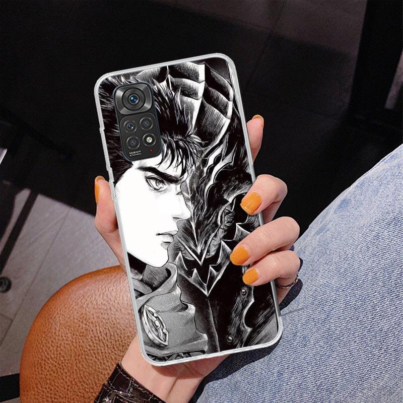 Черно-белый чехол G-Guts B-Berserks для Phnoe Case для Xiaomi Redmi Note 15 14 14S 13 Pro Plus 12 12S 11S 11E 10S 10 11T 5G