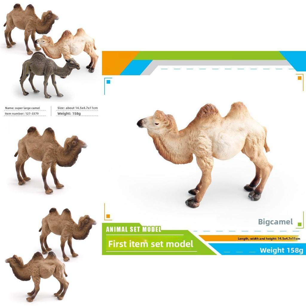 Desert Animal Pvc Figurine Twin Hump Camel Static Decor For Children Learning Play