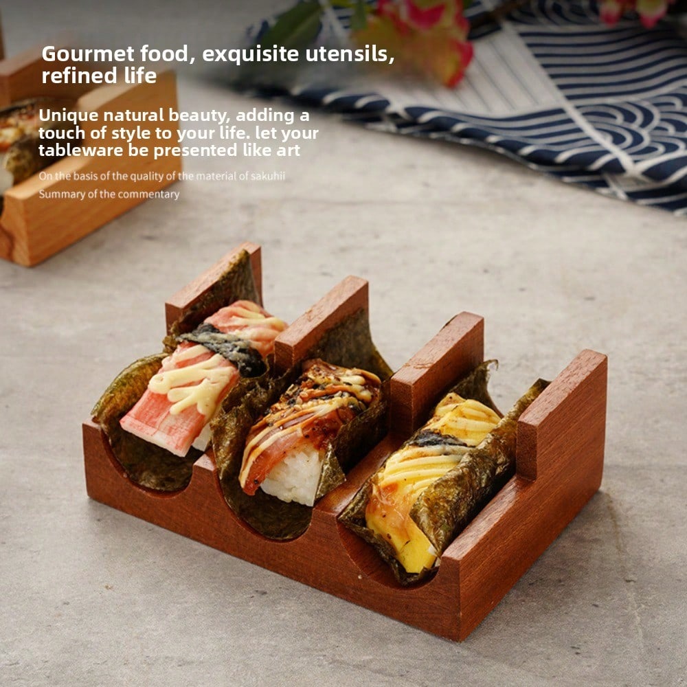 Sushi Wooden Rack Hand Rack Plate Creative Tableware French Western Dish Plate Japanese Sushi Saucer