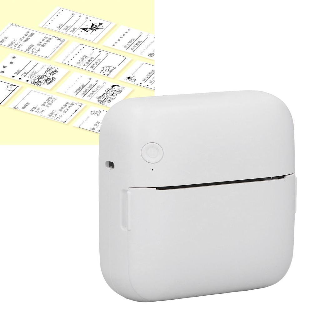 Мини-принтер Белый Мини Карманный Принтер Bluetooth Термопринтер Этикеток Для Фото Картины Домашнего Офиса