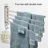 4-swivel Towel Rack Bar Rod Rail Holder Bathroom Kitchen 304 Stainless Steel