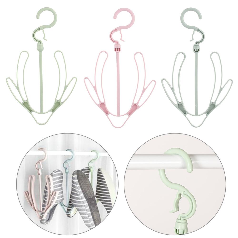 New Organizer Plastic Shoe Racks Storage Shelf 2 Hooks Drying Hanger