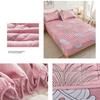 Thicken Quilted Bedspread Elastic Sheets Cotton Soft Bedding Sheet Mattress Cover Non-slip Sheet Dust Cover Fitted Sheet Mattress Topper