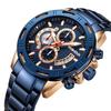 New Multi-functional Sports Men's Watch Calendar Large Dial Men's Watch Waterproof Steel Quartz Watch