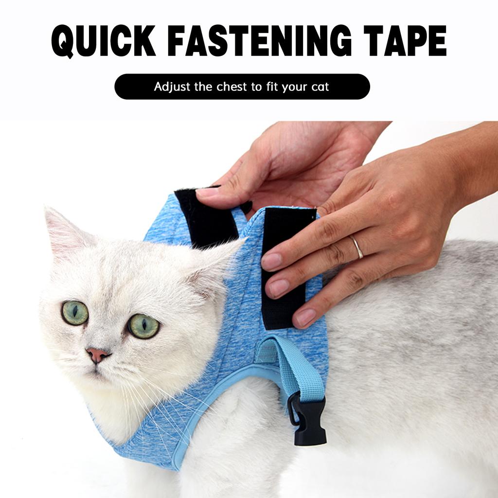 Cat Harness Leash Escape-proof Lightweight Breathable Adjustable Soft Dog Pet Vest