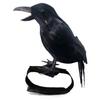 Halloween Black Feathered Crow Lifesize Realistic Raven Prop Handmade Artificial Birds Model for Indoor Outdoor Halloween Party Decor