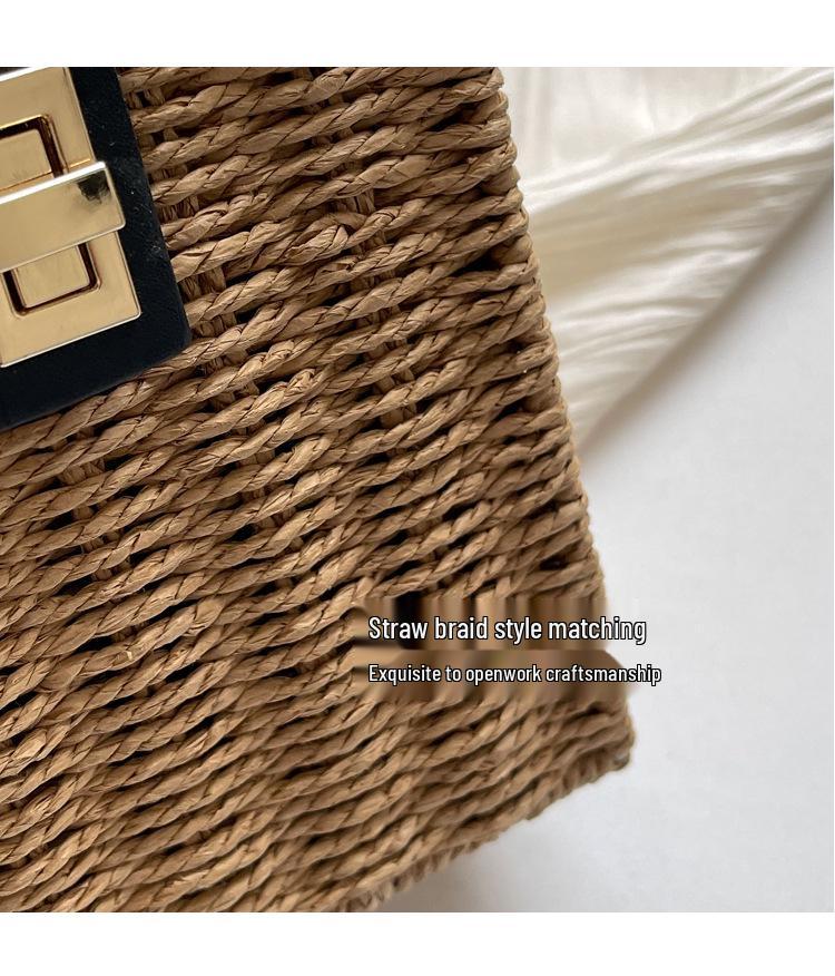 Женская весенняя сумка кроссбоди из ротанга в ретро-стиле 2024 - Пасторальный стиль мори-гёрл