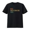 Best Akita Chow Dad Ever Dog Breed Father's Day  T Shirt vintage Washed Soft streetwear Casual Breathable Top For Everyday Wear