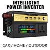Pure Sine Wave Inverter 500W/1200W/1600W/2200W Car Inverter DC 12v/24v To AC 220V Voltage Transformer Power Converter Solar Inverter LCD Display 4 USB