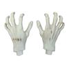 Simulated Skeleton Ghost Hands 1 Pair Halloween Hands, Realistic Plastic Zombie Life Horror Party Favors Size Severed Fake for Terror Scary