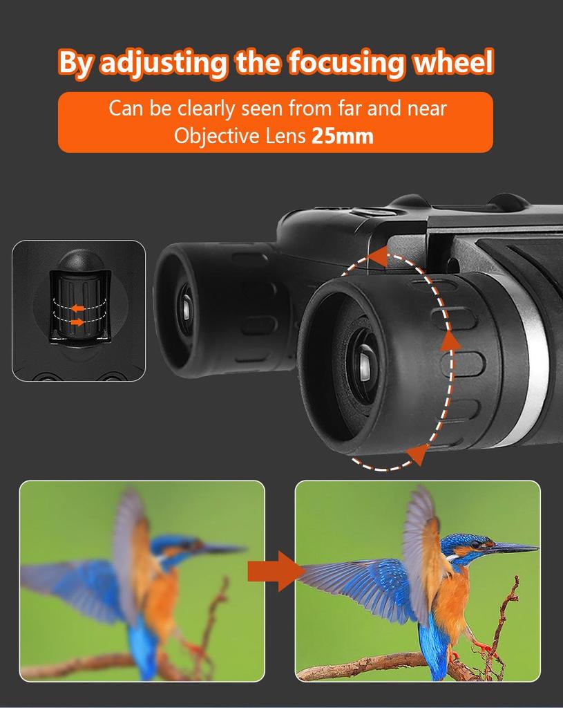 DT10 Starlight Night Vision Digital Binocular Telescope with High-Definition Recording & Photo Capabilities for Birdwatching and Outdoor Use