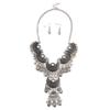 Drop Water Elegant Pendant Necklace Earrings Set Women Vintage Jewelry Accessory