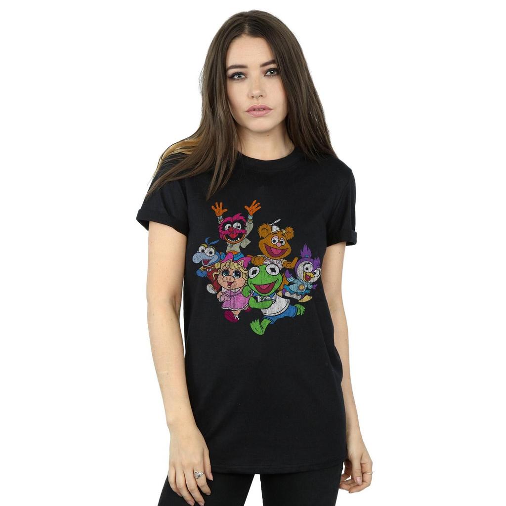 Disney Womens/Ladies The Muppets Muppet Babies Colour Group Cotton Boyfriend T-Shirt
